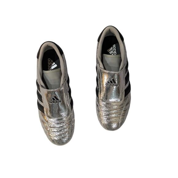 Adidas Taekwondo Silver Metallic Core Black Size women's 8.5 - Picture 2 of 14
